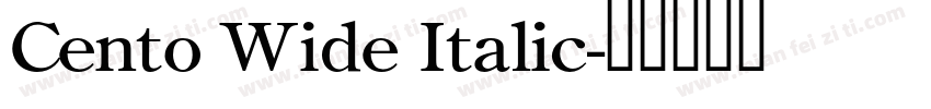 Cento Wide Italic字体转换